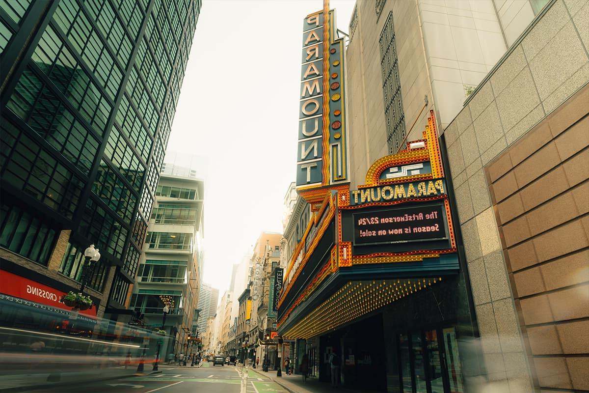 Paramount Theater, theater district Boston.